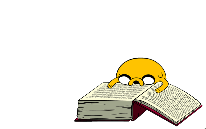 Jake the dog reading